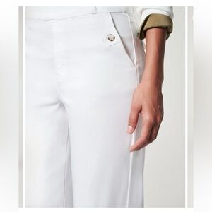 NWT SPANX Women's White Cropped Wide Leg Pants- size M